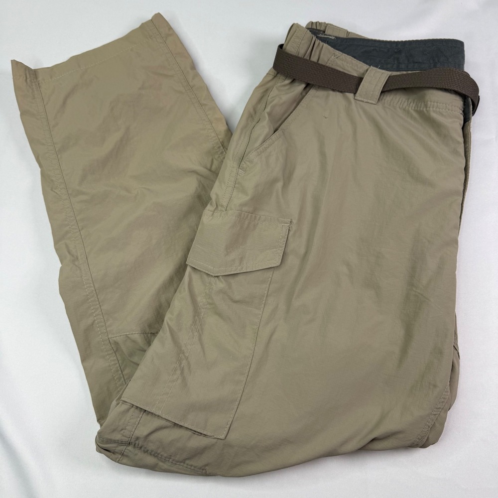 Columbia Silver Ridge Convertible Cargo Pants Mens 38x30 Khaki Tan AM8004 Hiking